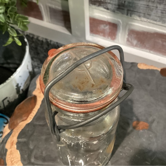 Vintage Hazels Candies Glass Jar - Metal Flip Clasp Top - Collectible - Rare - Picture 7 of 11